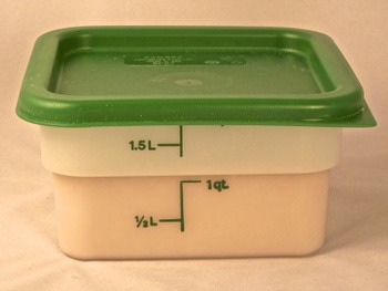 Dough and Storage Bucket w/Lid - 6 qt. Square