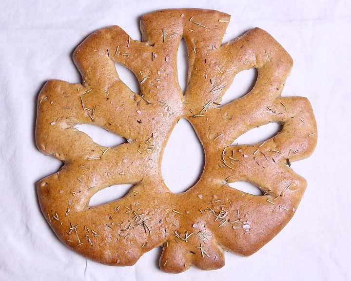 Rosemary Fougasse made with Heirloom Grain