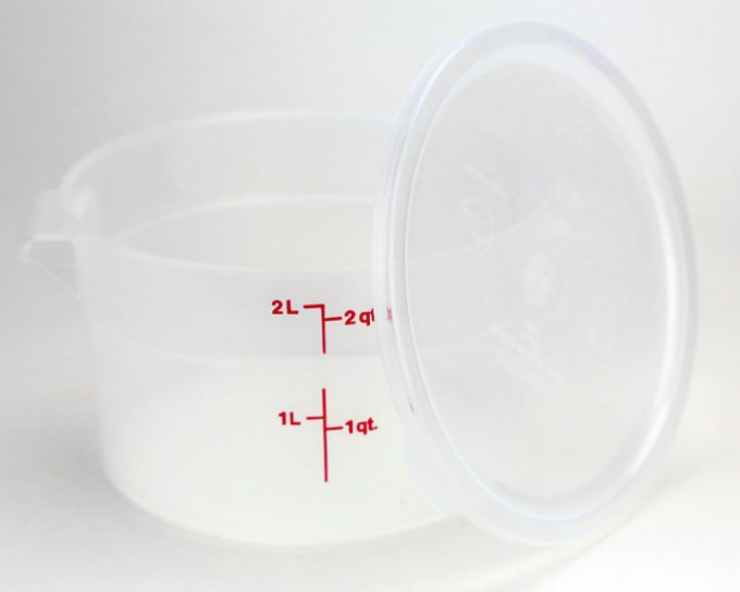 Dough Rising and Storage Bucket w/Lid – 2 qt. Round