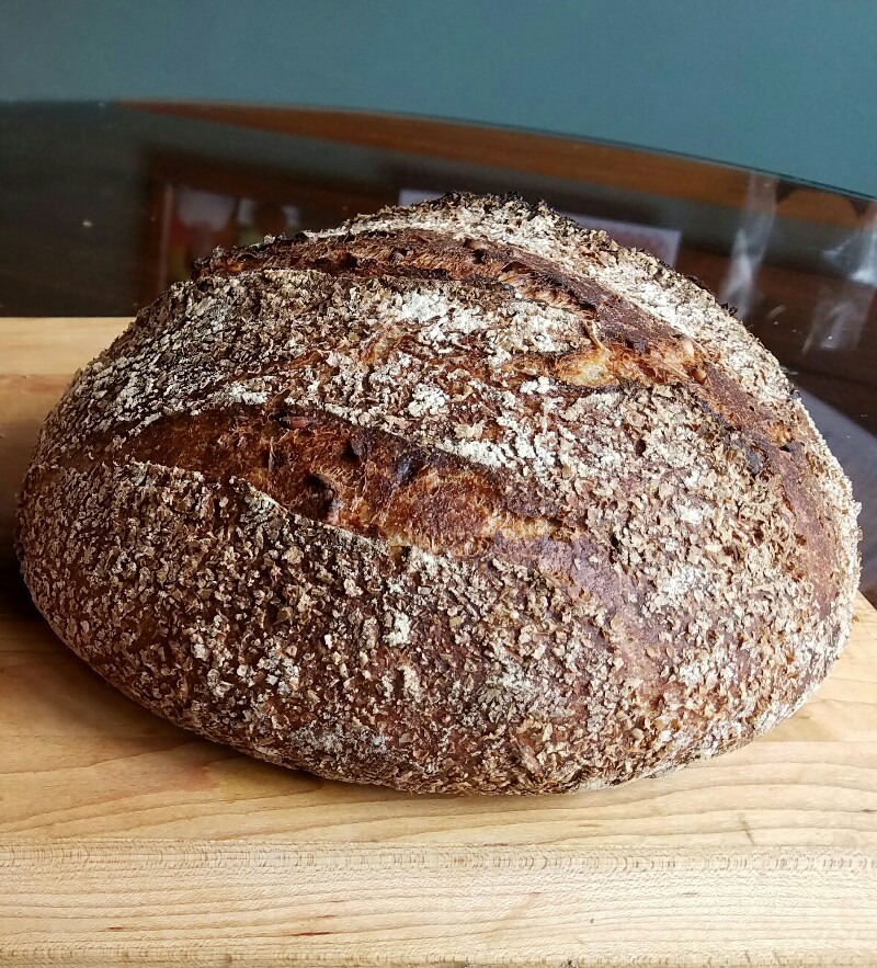 Sprouted Wheat Berry Sourdough Loaf with Maple & Beer