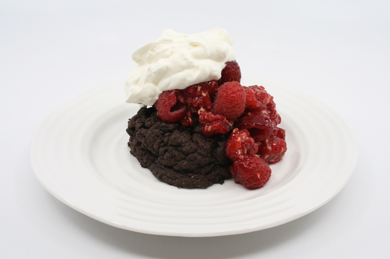 Gluten Free Chocolate Shortcakes With Raspberries