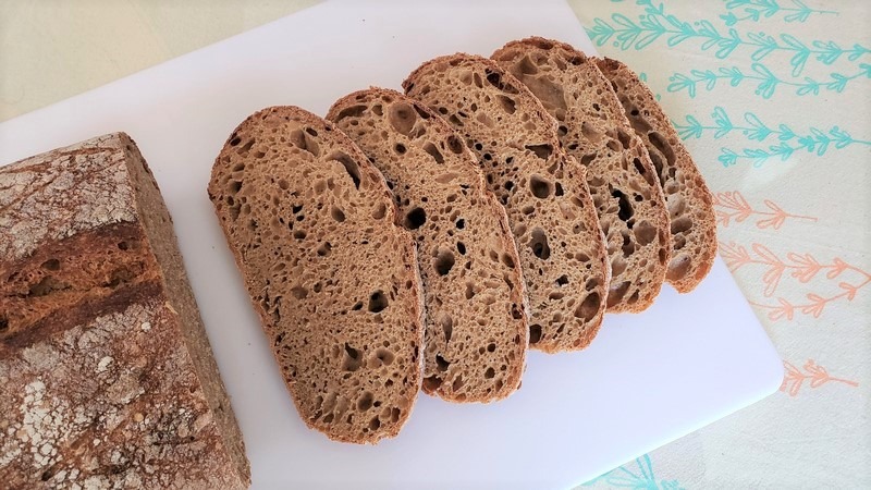 How to Get an Open Crumb with Whole Grain Sourdough Bread