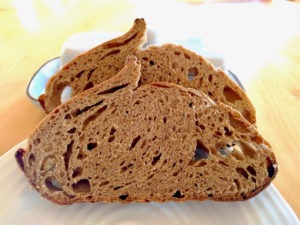 Crumb of Whole Grain Sourdough Rustic Country Loaf