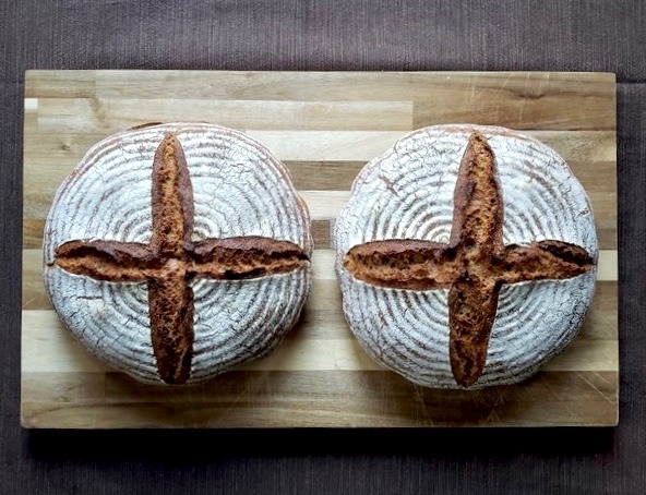 Whole Grain Sourdough Bread: Long vs. Short Autolysis