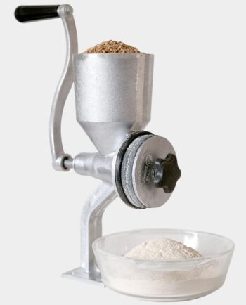 The Silver Nugget™ Hand Crank Flour Mill and Clamp