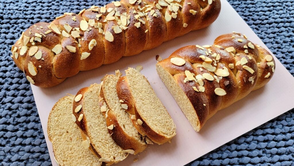 Whole Wheat Tsoureki (Greek Easter Bread)