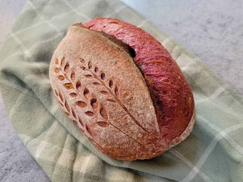 Purple Sweet Potato Sourdough Bread